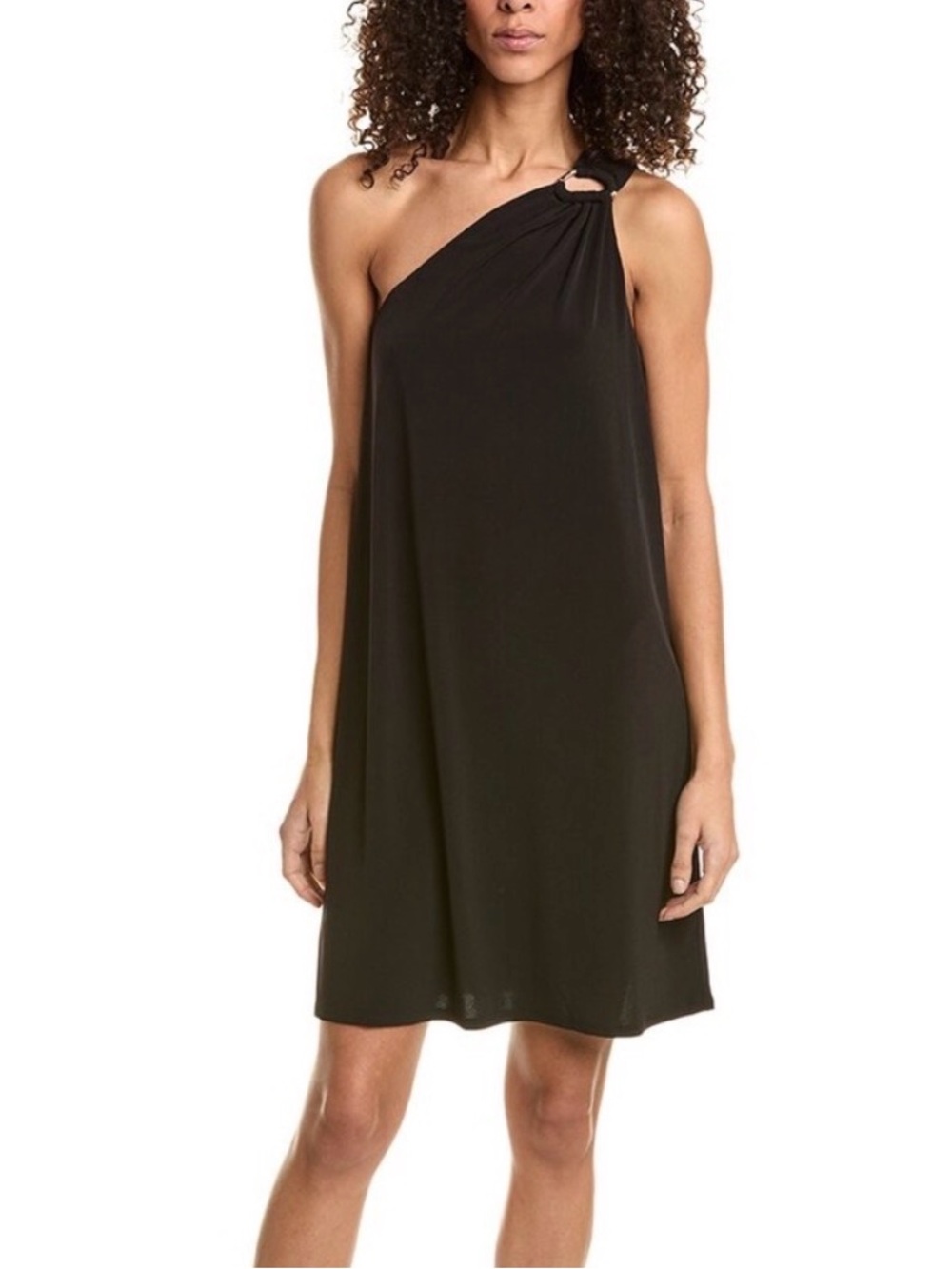 Tommy Bahama Carmela One Shoulder Black Mini Dress Size Small